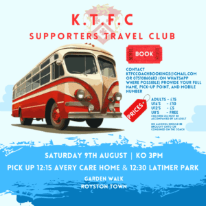 Blue Abstract Shuttle Travel Promo Instagram Post | Kettering Town FC