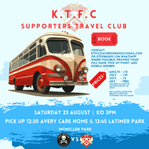 Blue Abstract Shuttle Travel Promo Instagram Post 1 | Kettering Town FC