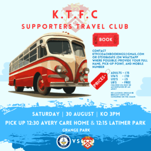 Blue Abstract Shuttle Travel Promo Instagram Post 2 | Kettering Town FC