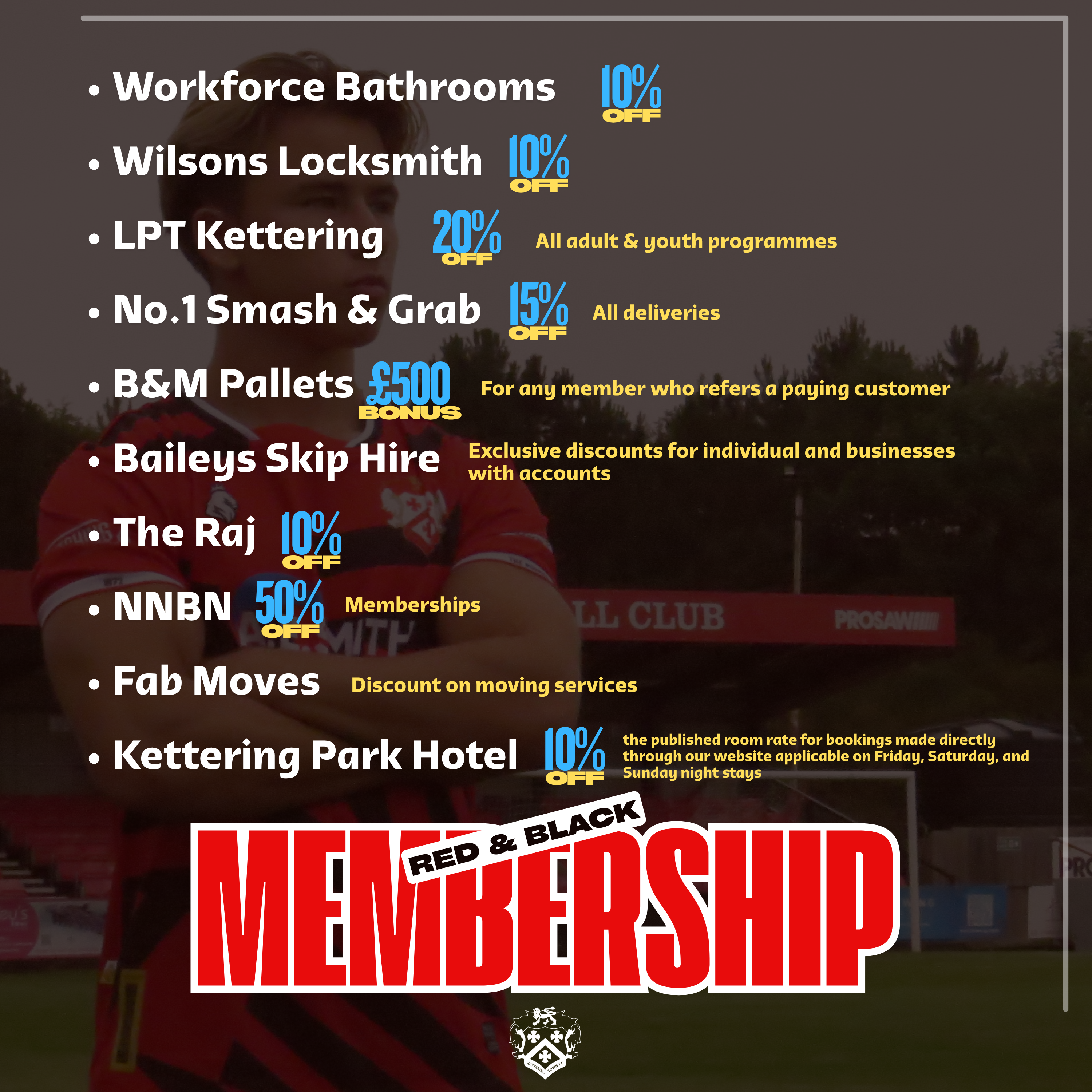 Red & Black Membership | Kettering Town FC