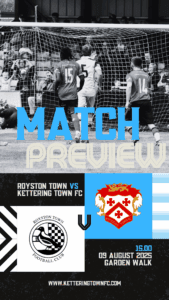 Red and Black Modern Geometric Football Next Match Instagram Story | Kettering Town FC