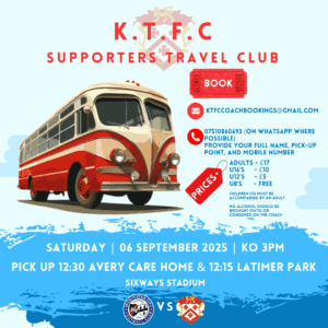 Blue Abstract Shuttle Travel Promo Instagram Post 3 | Kettering Town FC