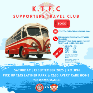 Blue Abstract Shuttle Travel Promo Instagram Post 4 | Kettering Town FC