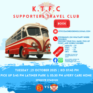 Blue Abstract Shuttle Travel Promo Instagram Post 6 | Kettering Town FC
