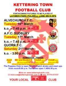 March Pictures Fixture | Kettering Town FC